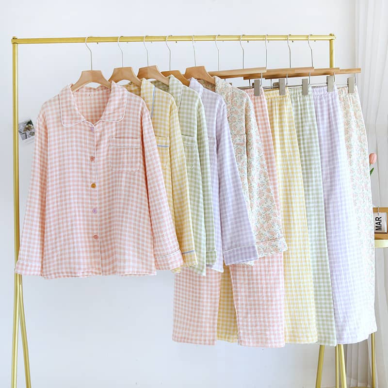 Pastel Gingham - 100% Cotton Pyjamas 8