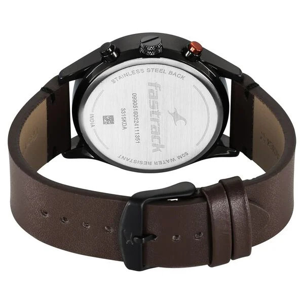 Fastrack Opulence Sun Moon Chronograph - Black