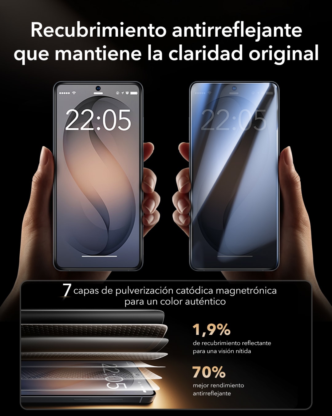 Protector de Pantalla Vidrio Templado ESR Armorite Pro UltraFit para Galaxy S26 Ultra 2