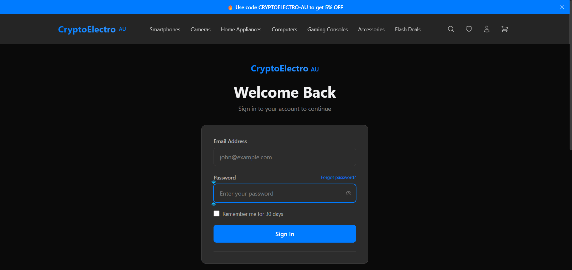 CryptoElectro AU, Marketplace Électronique avec Paiements Crypto / CB