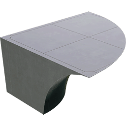 Inverted Outer Corner Quarter Pipe