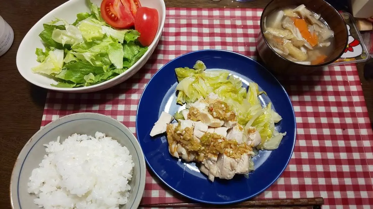 今日のぬぬめし 蒸し鶏のアレ