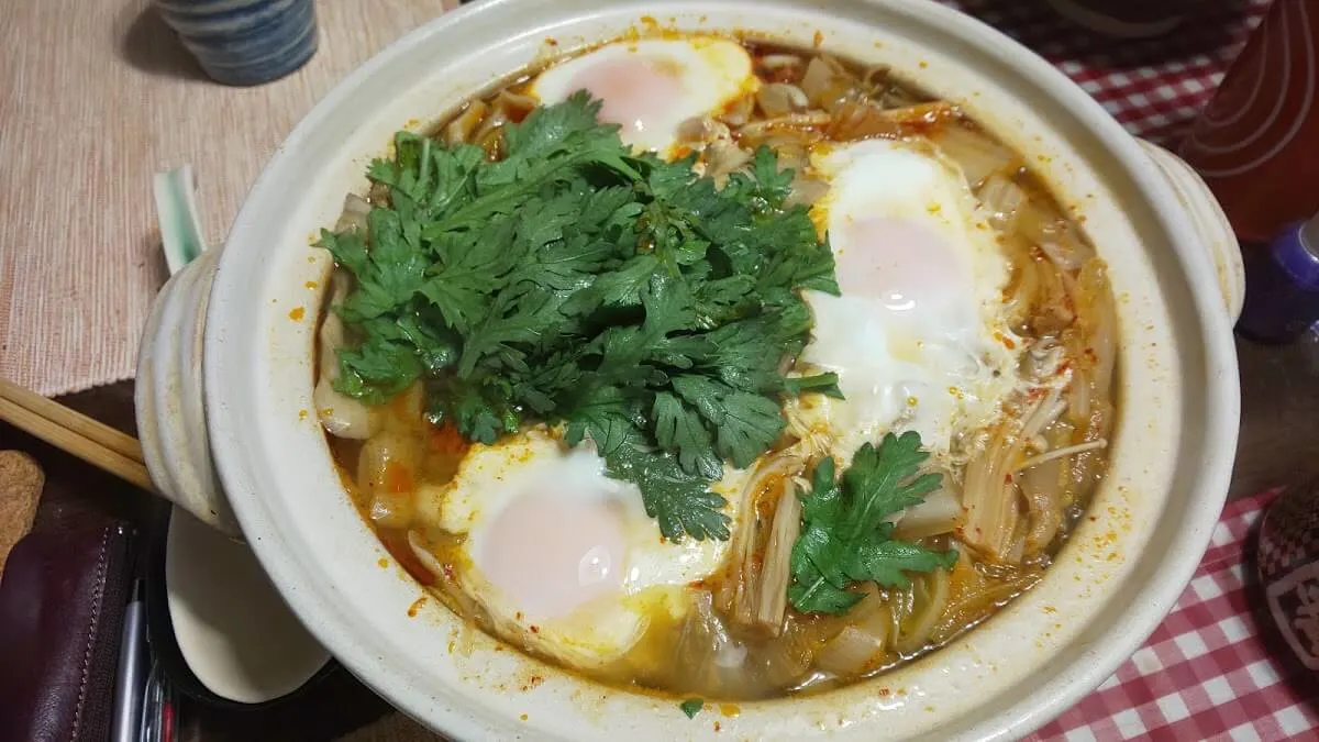 今日のぬぬめし キムチうどん