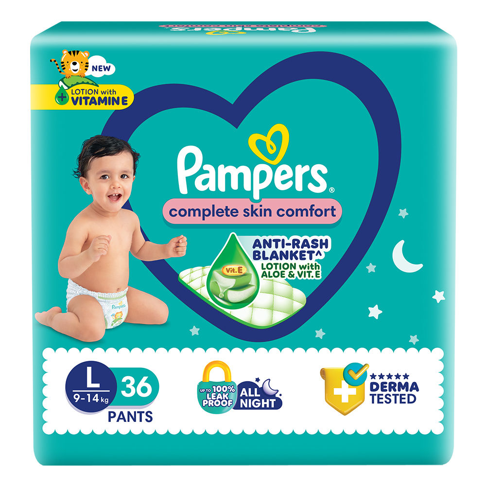 Pampers Complete Skin Comfort Diaper Pants Large, 36 Count