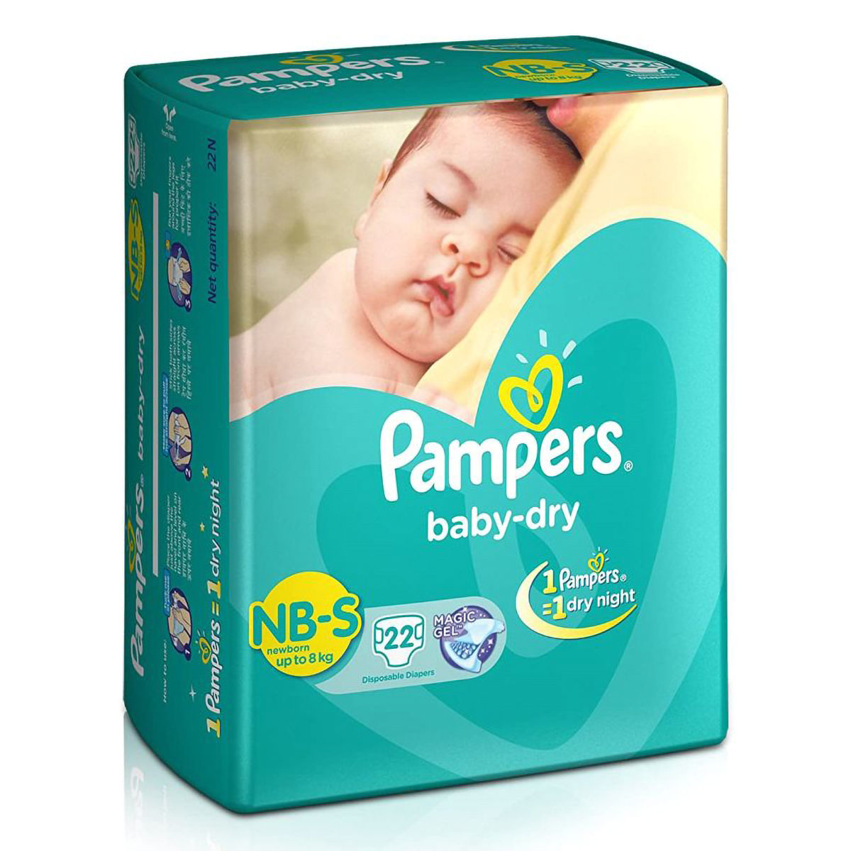 Pampers Baby Dry Diaper Pants New Born-Small, 22 Count