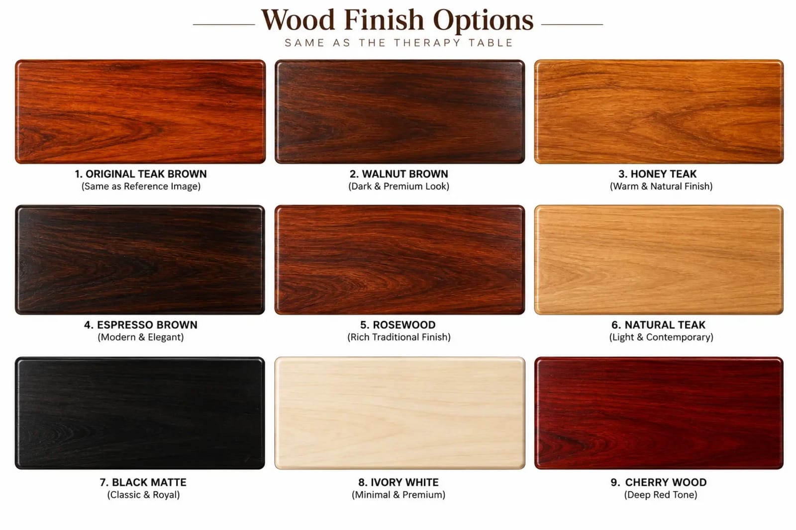 Natural Hand-Polished Finish wood finish
