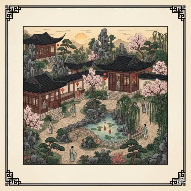 Прогулка в китайском саду