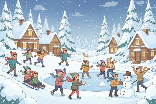 Зимние активности на улице ❄️☃️🌲