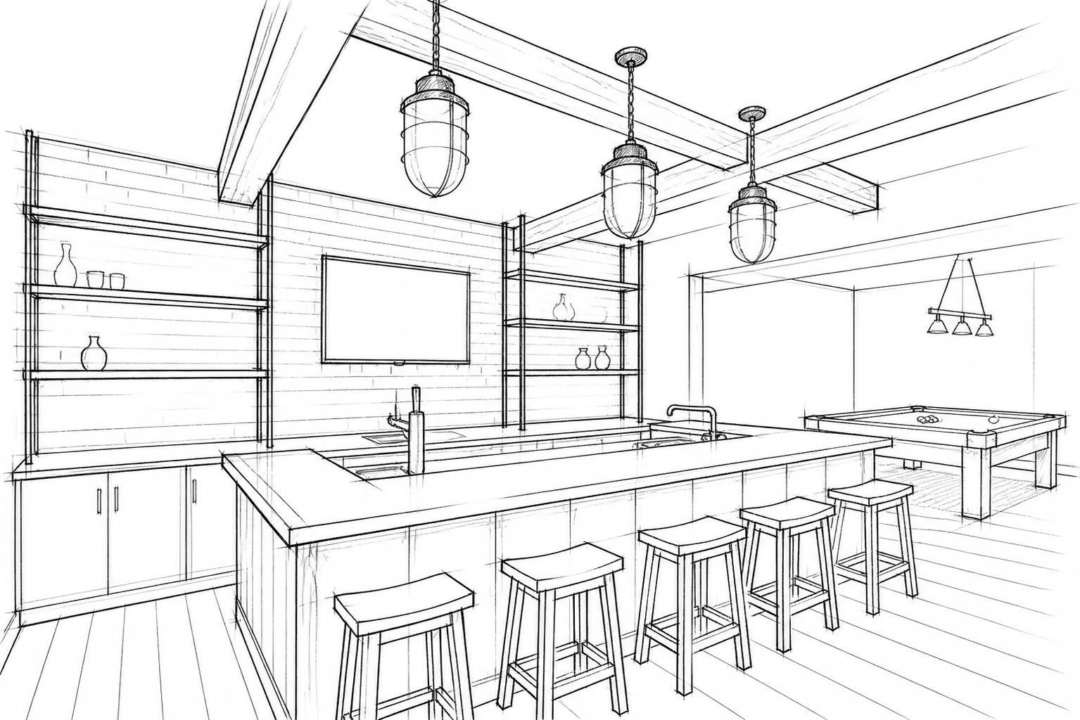 Architectural sketch study