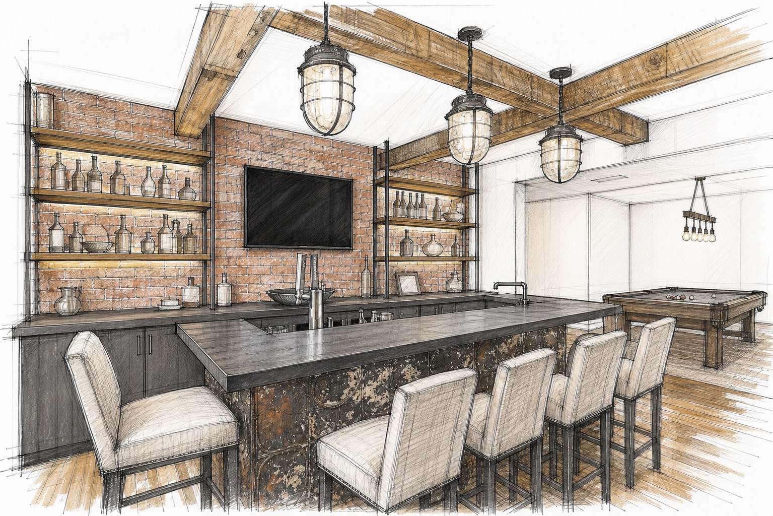 Architectural sketch study