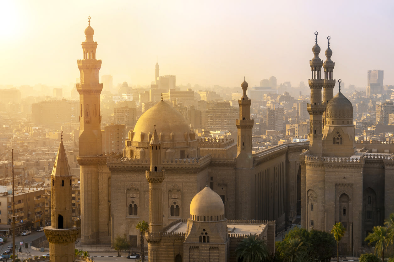 Vista aérea de las mezquitas del sultán Hassan y Al-Rifai