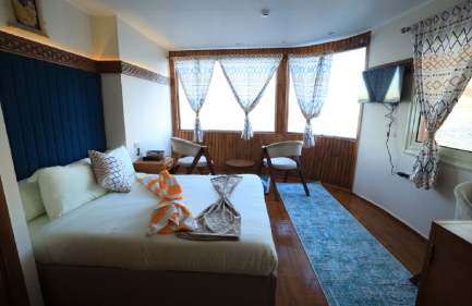 La camera da letto a bordo della dahabeya c la vie, crociera dahabeya nilo