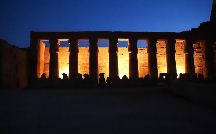 Eclissi 2027, Luxor a notte