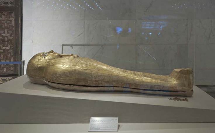 una statua al museo, dove si trova l'egitto