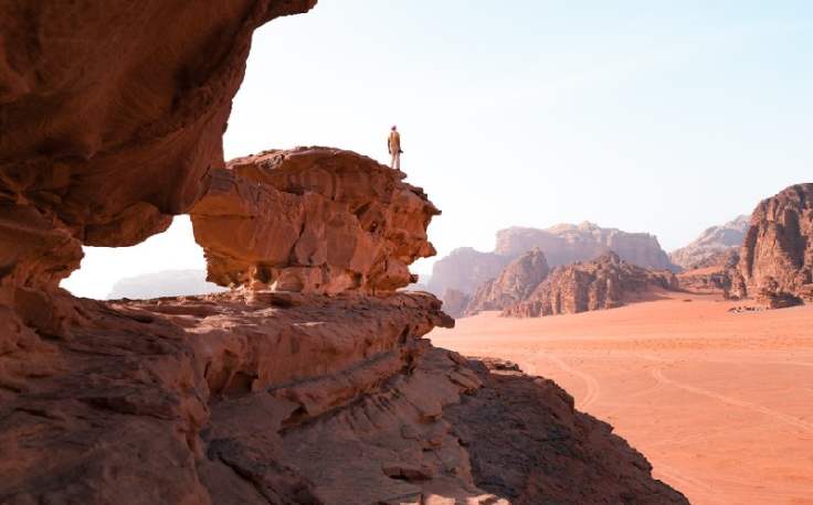 Dove si trova Petra, un uomo al deserto di petra