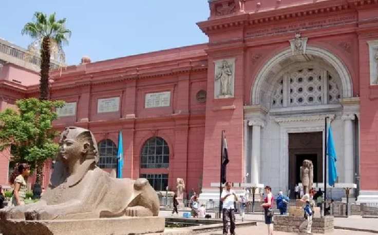 facciata del museo, museo egizio del cairo