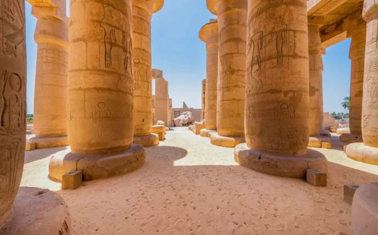 le colonne del tempio del ramesseum , il ramesseum