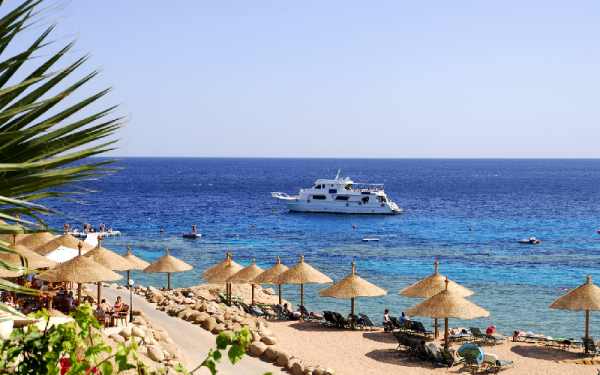 Beach at Red Sea,Naama Bay,Sharm El Sheikh,Egypt