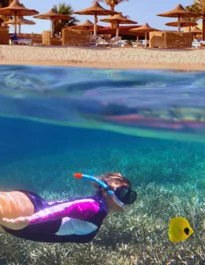 una donna nel mare, meglio sharm o marsa alam
