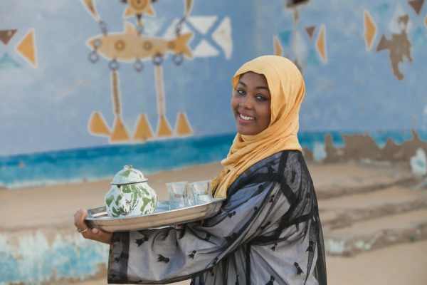 Nubia Egitto, un uomo a casa nubiana