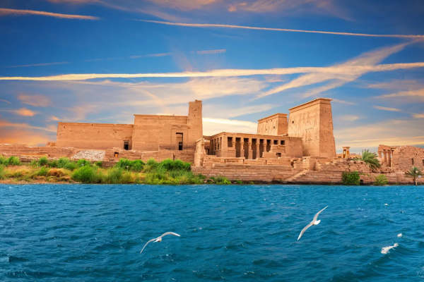 philae temple by the nile river, Egypt Budget Tour