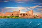 philae temple by the nile river, Egypt Budget Tour