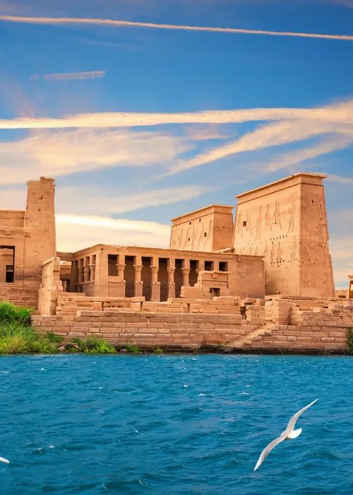 Philae temple in aswan, Nile Cruise New Year