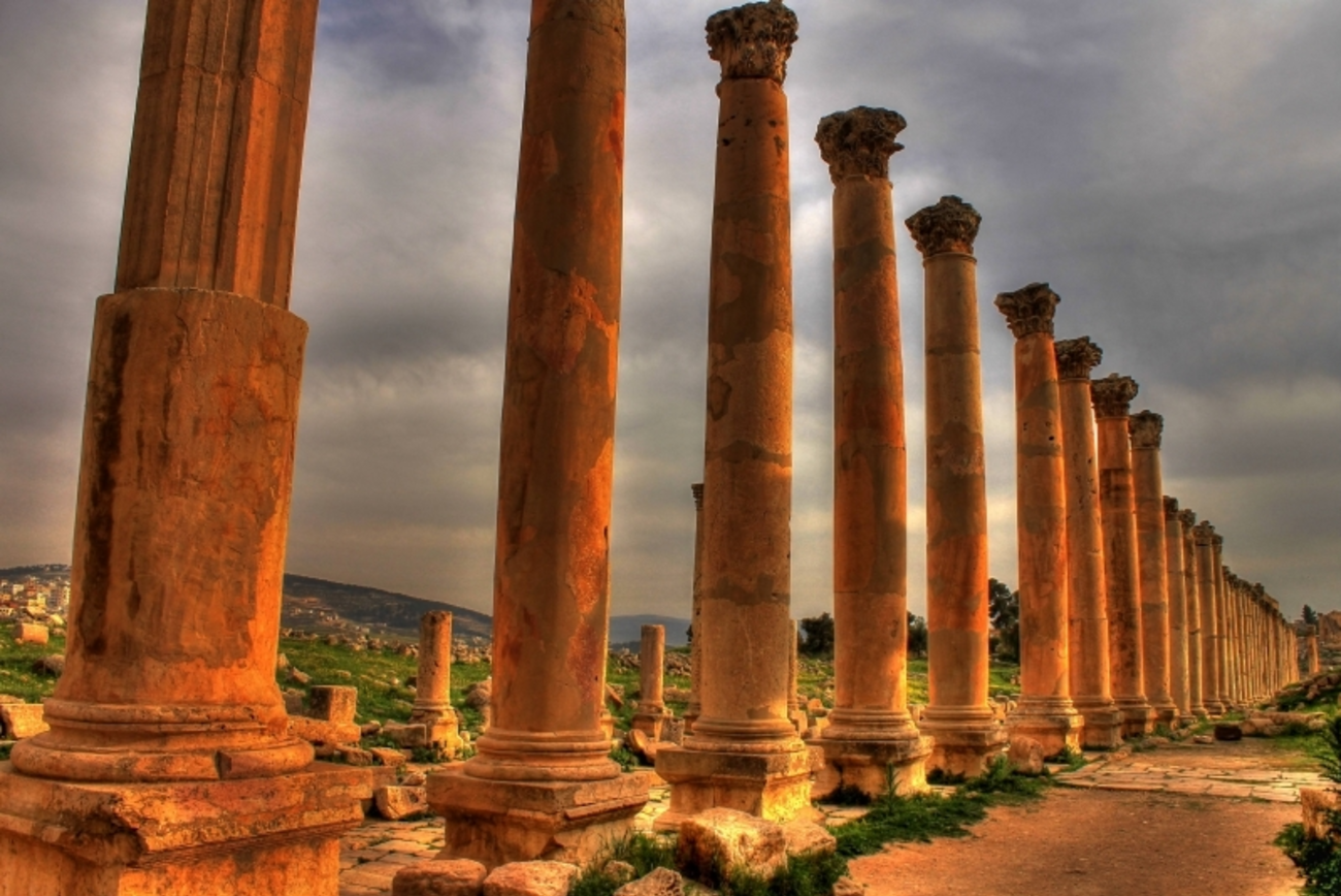 The Cardo Colonnaded Street of Jerash Jordan