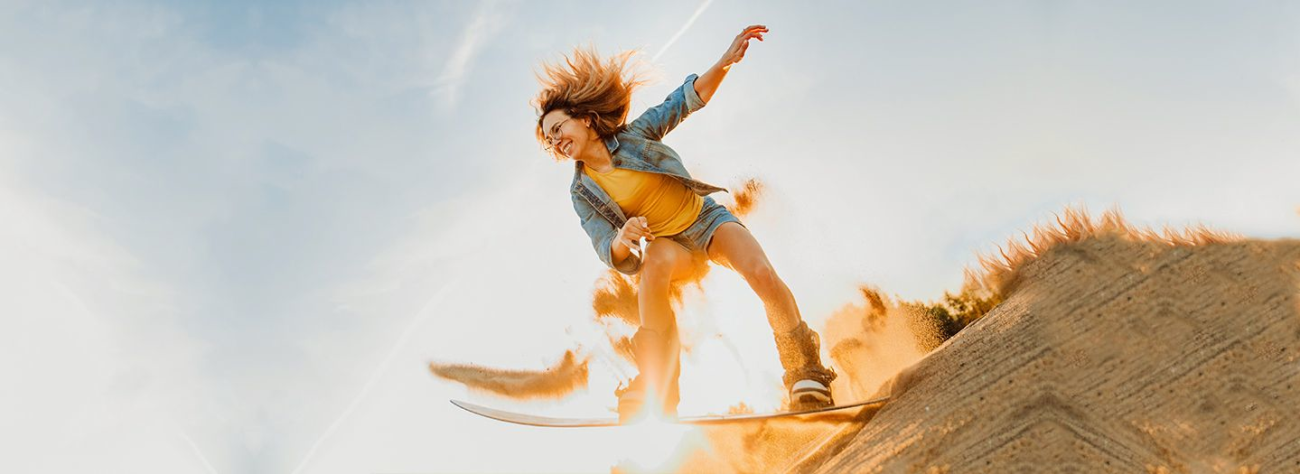 Sandboarding in Desert Safari Dubai