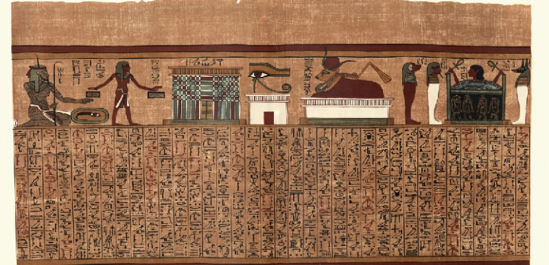 papiro egipcio con ojo de Horus