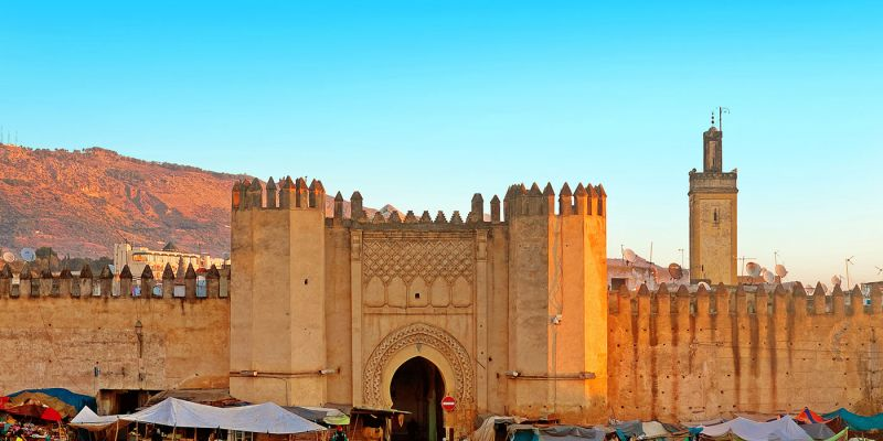Gate to ancient medina of Fez, Morocco
