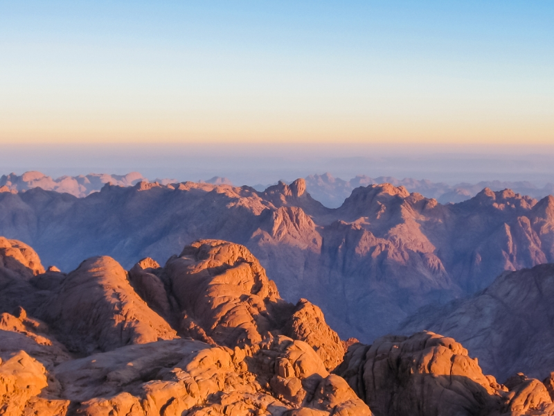 Mount Sinai at sunrise, Sinai Peninsula