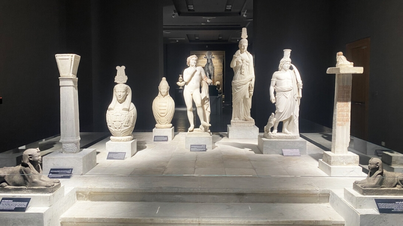 Monuments inside Greco-Roman museum in Alexandria, Greco-Roman Museum