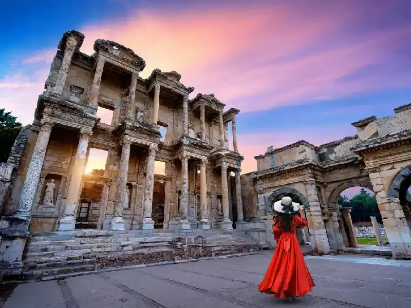 una turista a Efeso Turchia , Efeso cosa vedere