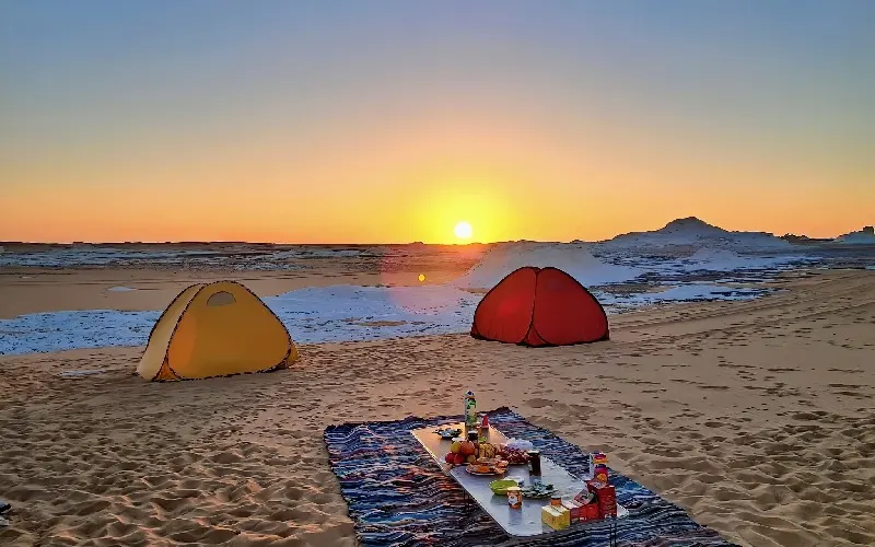 Camping white desert
