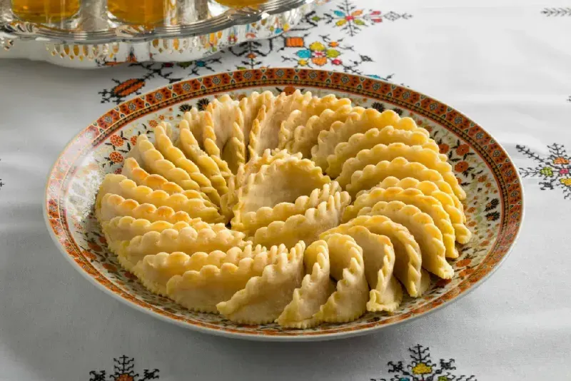 Foto de archivo de galletas tradicionales festivas marroquíes gazelle