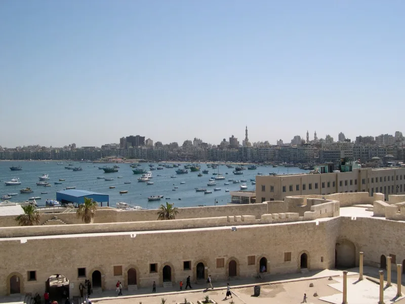 the great bay of Alexandria, Alexandria Port Egypt