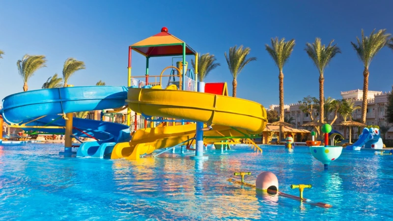 Waterpark in luxury tropical resort