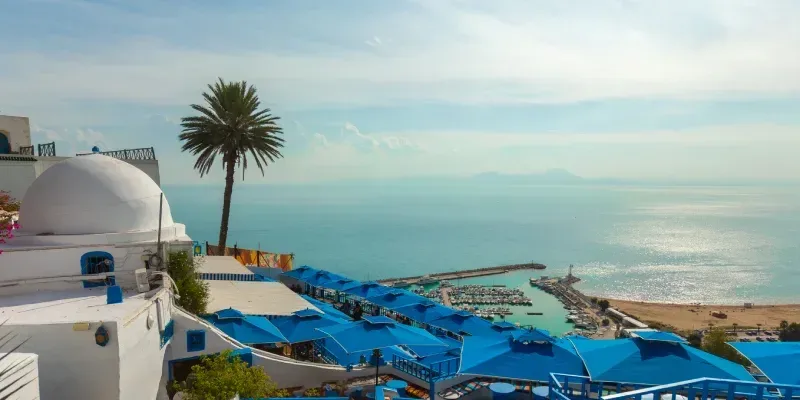 El pueblo de Sidi Bou Said, Cartago, Túnez