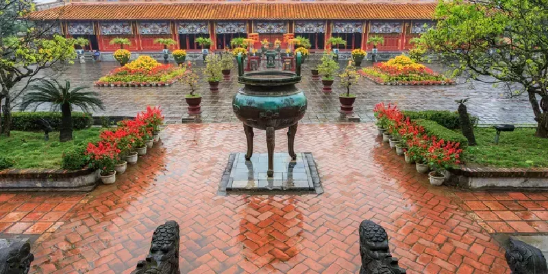 Templo The To Mieu en la Ciudad Imperial de Hue, de la dinastía Nguyen.