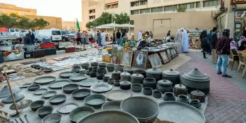Un zoco al aire libre en la zona de Ad Dirah, en Riad, Arabia Saudí.