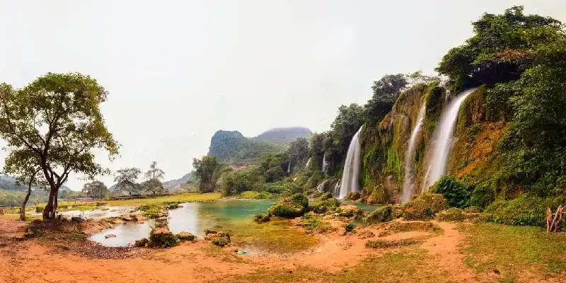 Cataratas de Ban Gioc en la temporada seca