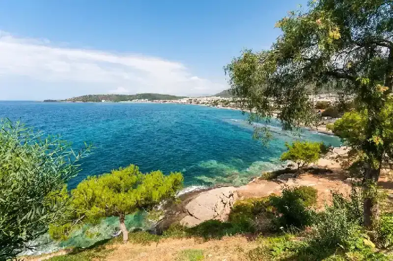 una spiaggia a kusadasi , kusadasi turchia 