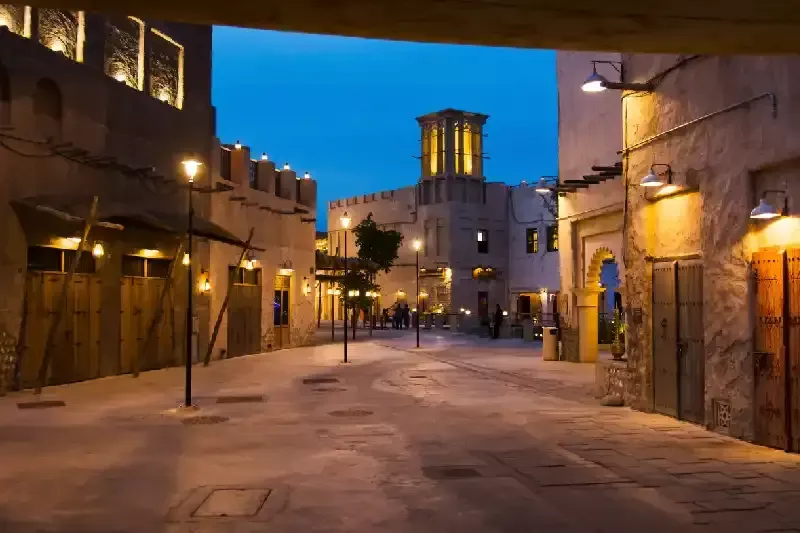 le strade antiche del quartiere di al bastakiya , bastakiya