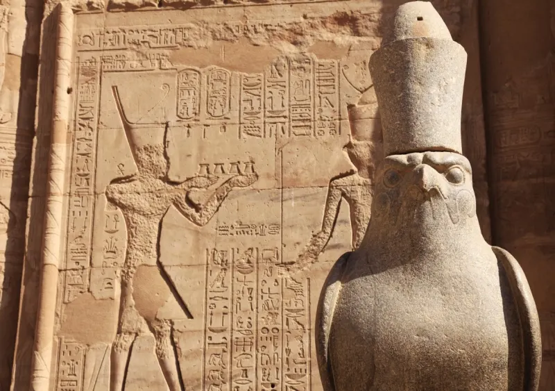 Statue of Horus at Edfu Temple, Temple of Edfu