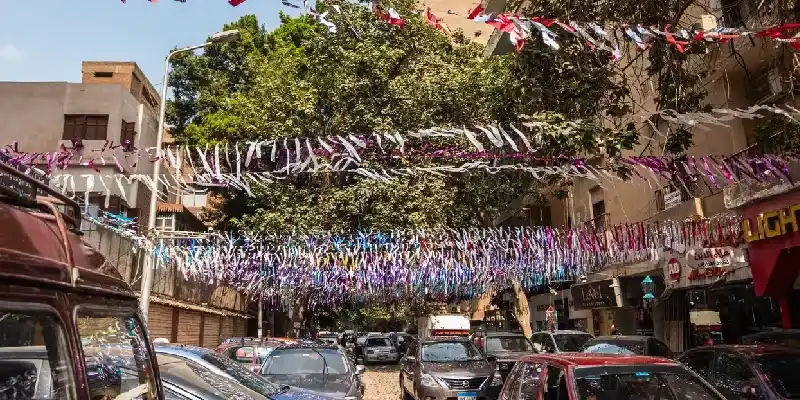 Decoraciones de Ramadán en las calles