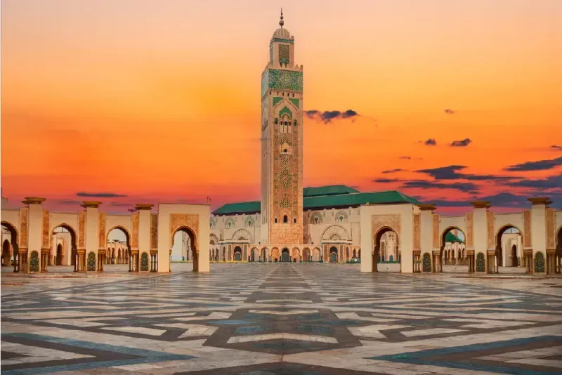 Mezquita Hassan II en Casablanca, Marruecos.