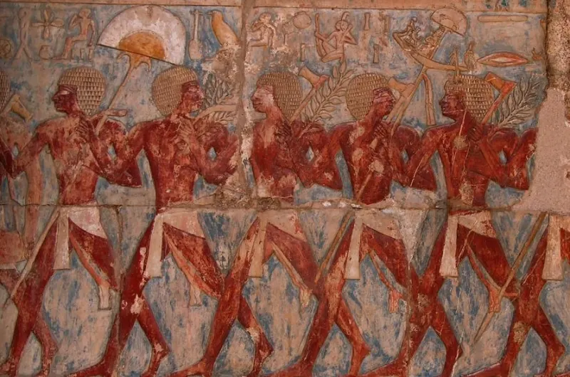 Interior Paintings at Hatshepsut Temple Interior Paintings at Hatshepsut Temple