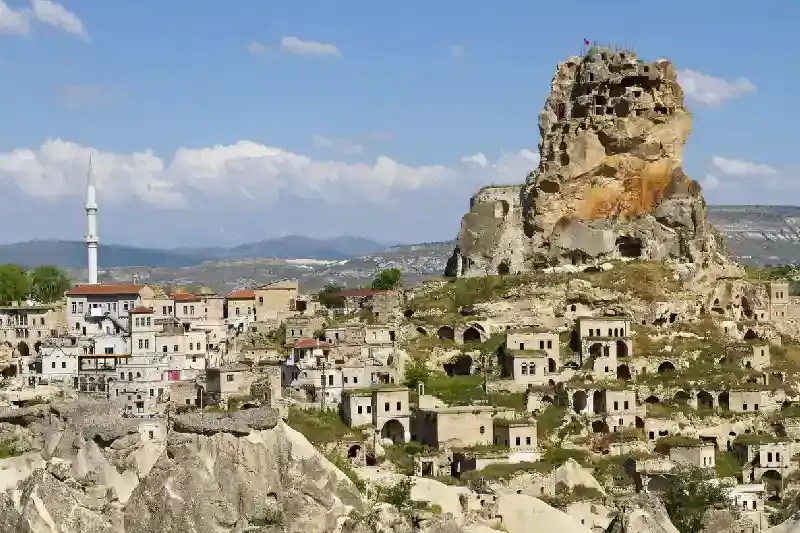 Villaggio uchisar cappadocia , castello di uchisar