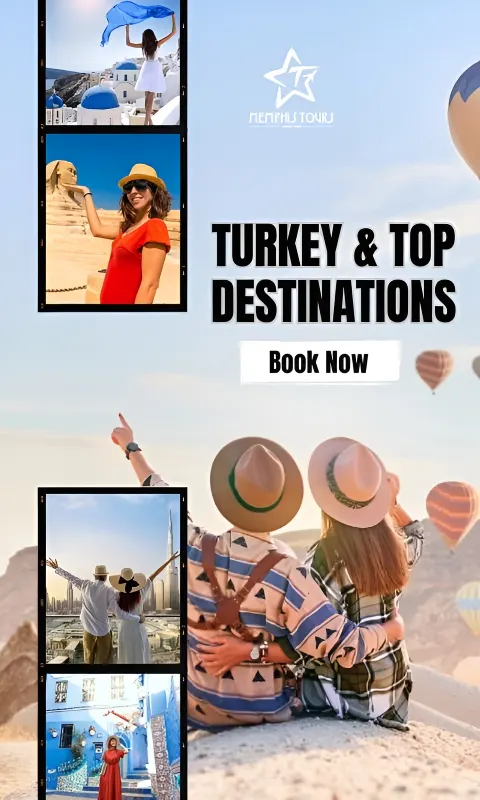 Explore Turkey along with top destinations like Egypt, Dubai, Greece, Morocco, and more.